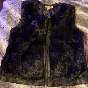 Faux fur vest
